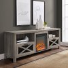 Rustic 70 inch Farmhouse Fireplace TV Stand - Abilene