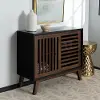 AF36SSDSB Mid Century Walnut 36 inch TV Stand - Walker Edison