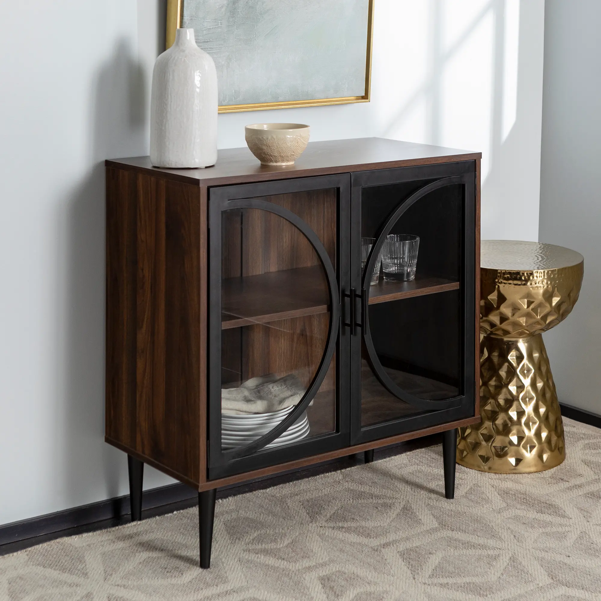 AF30LOLADW 30 Industrial Storage Cabinet - Dark Walnut-1