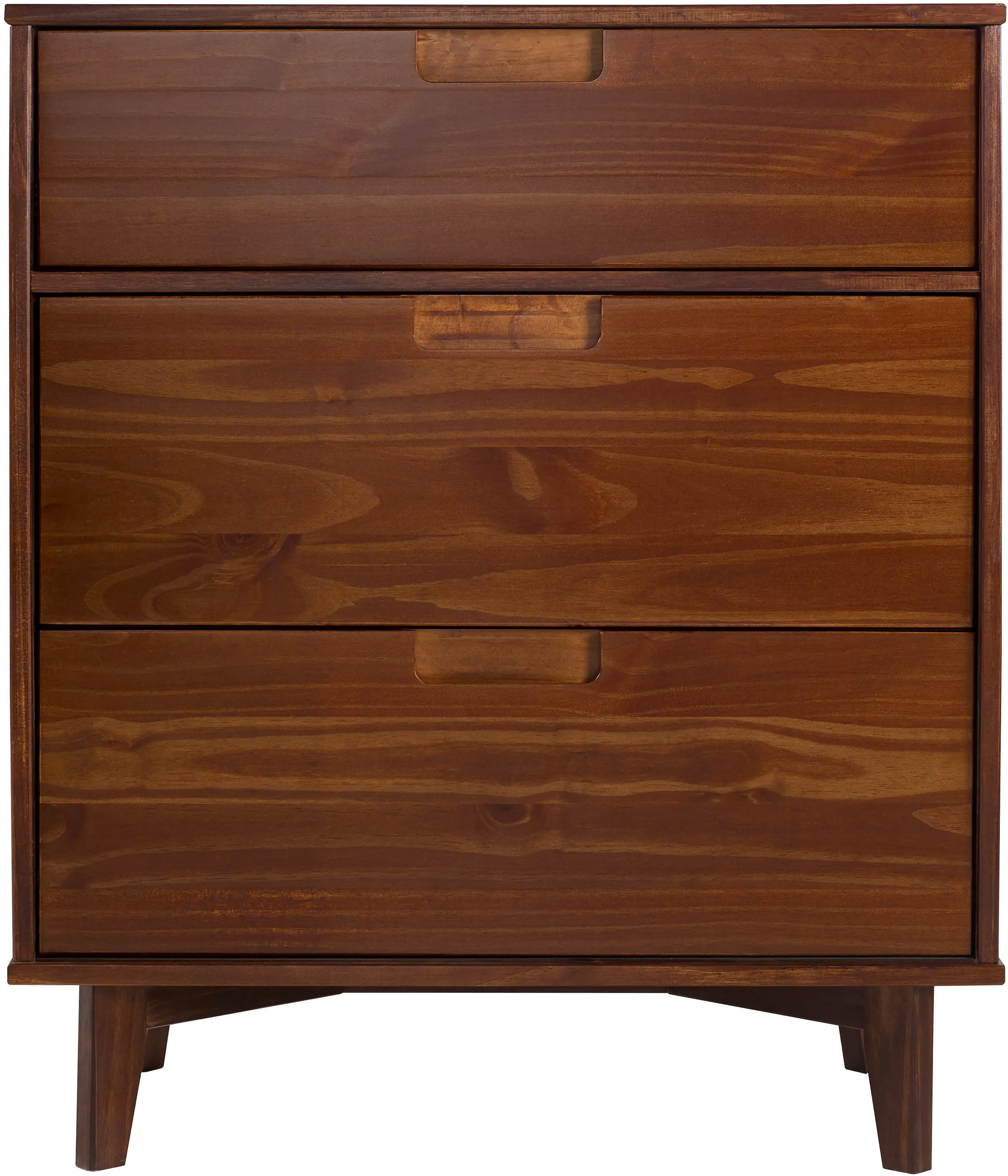 BR3DSLDRWT Sloane Mid Century Modern Walnut Brown 3-Drawer Dresser-3