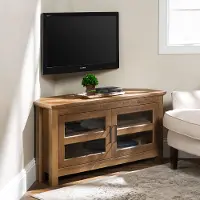 WQ44CCRRO Brown Rustic Oak 44 Inch Corner TV Stand