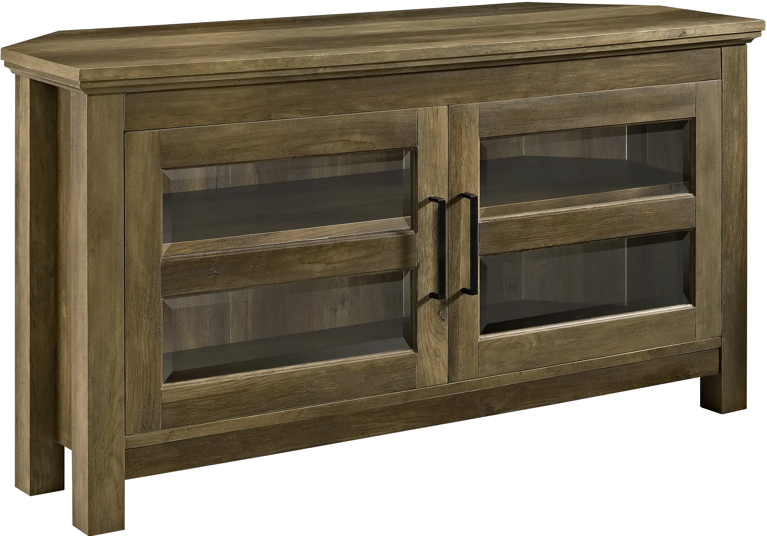 WQ44CCRRO Brown Rustic Oak 44 Inch Corner TV Stand-3