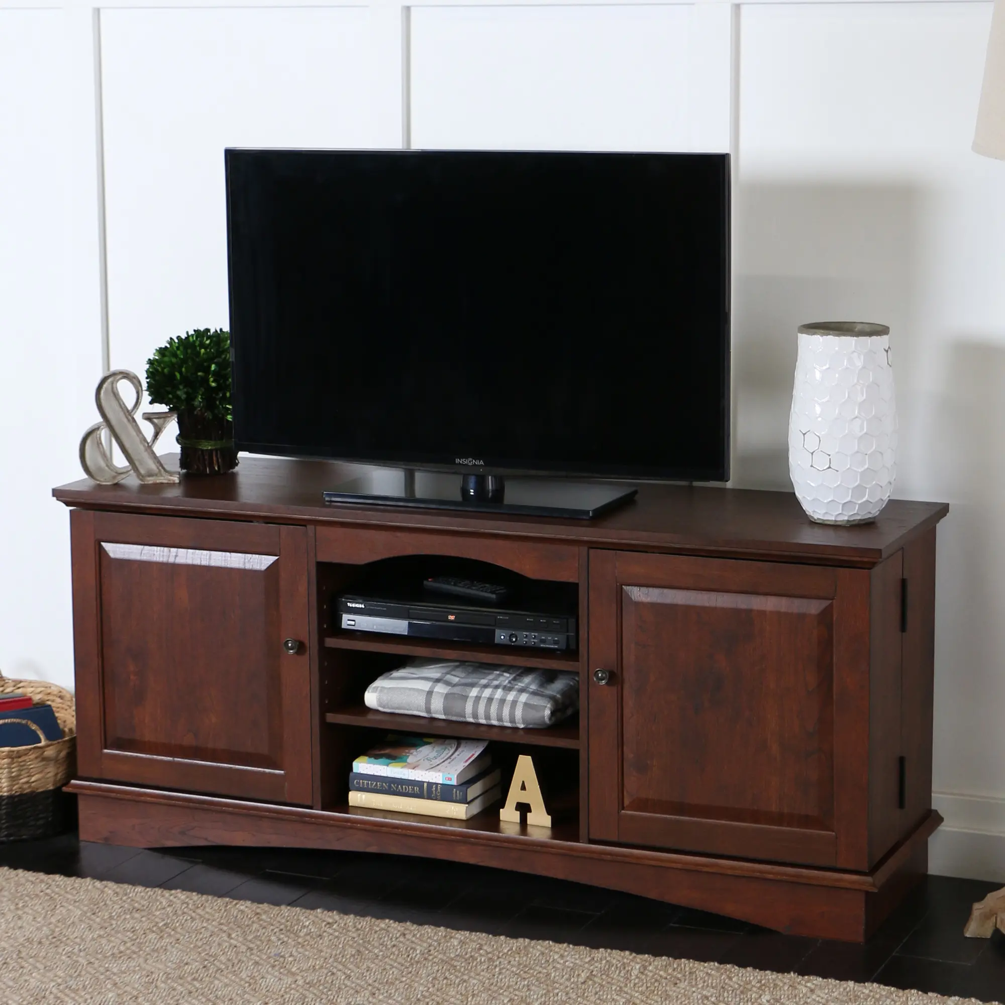 WQ60C73TB Traditional Brown 60 inch TV Stand - Jamestown-2
