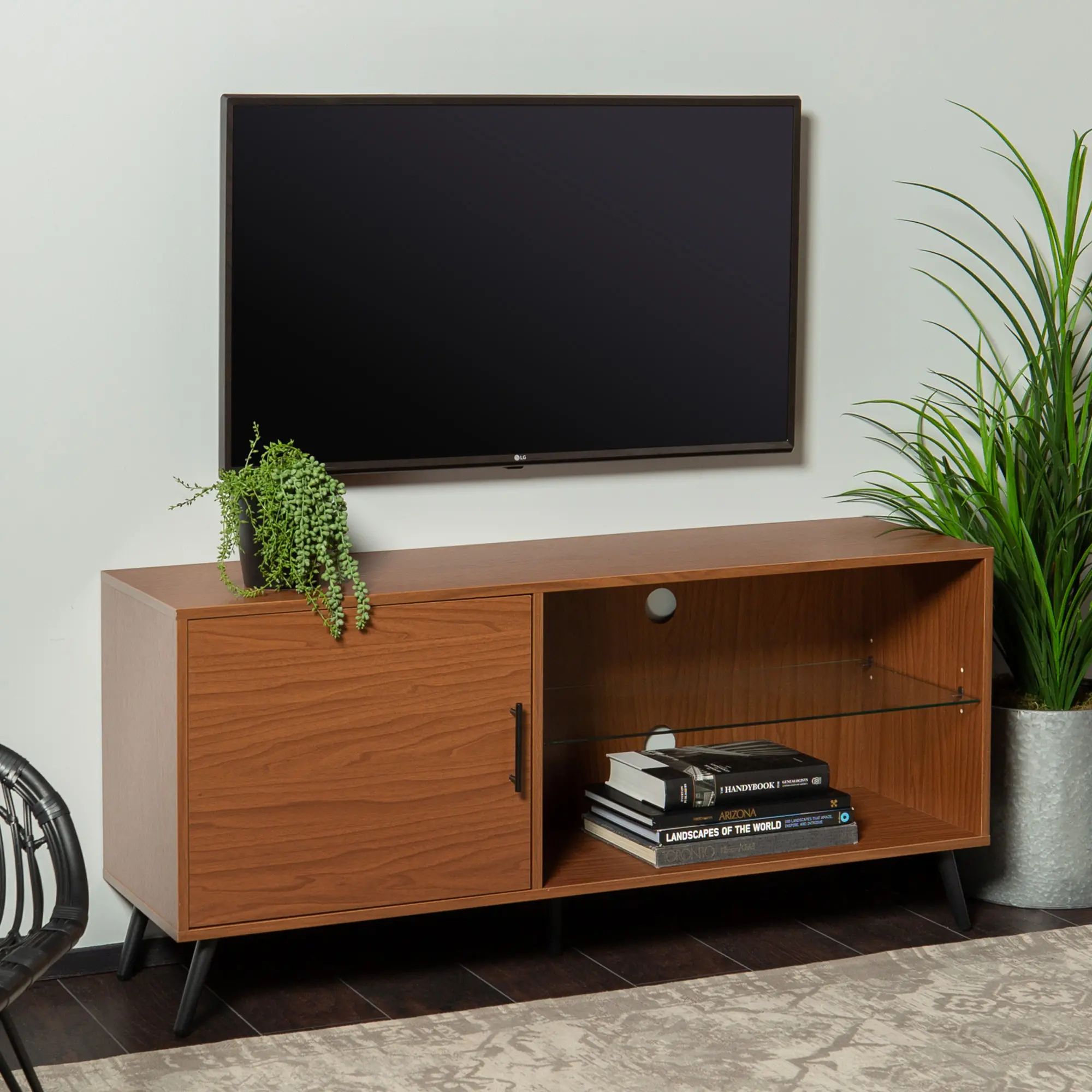 W52NORGSPC Mid Century 52 Inch TV Stand - Nora-1