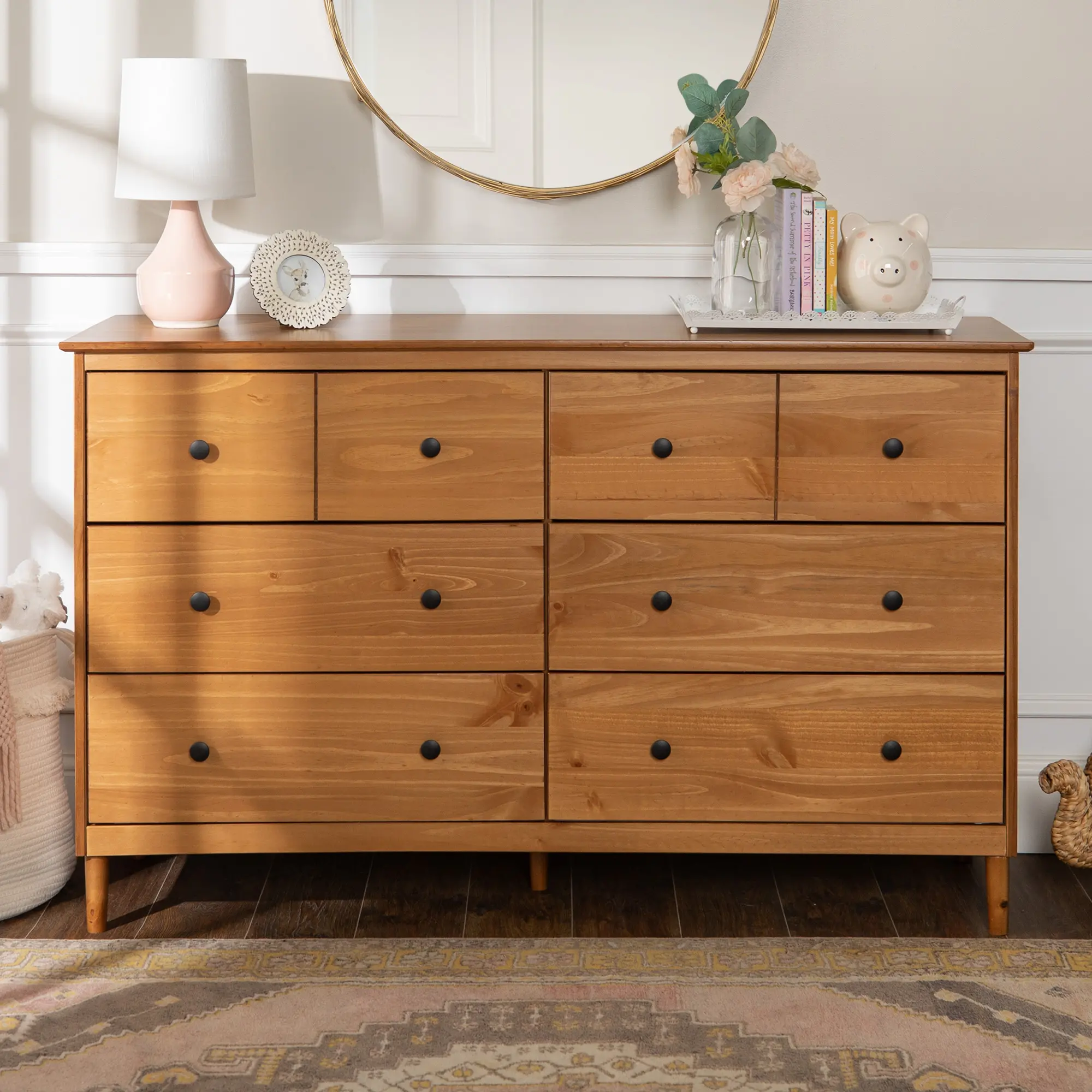 BR6DDDRCA Classic Caramel Brown Dresser - Spencer-1