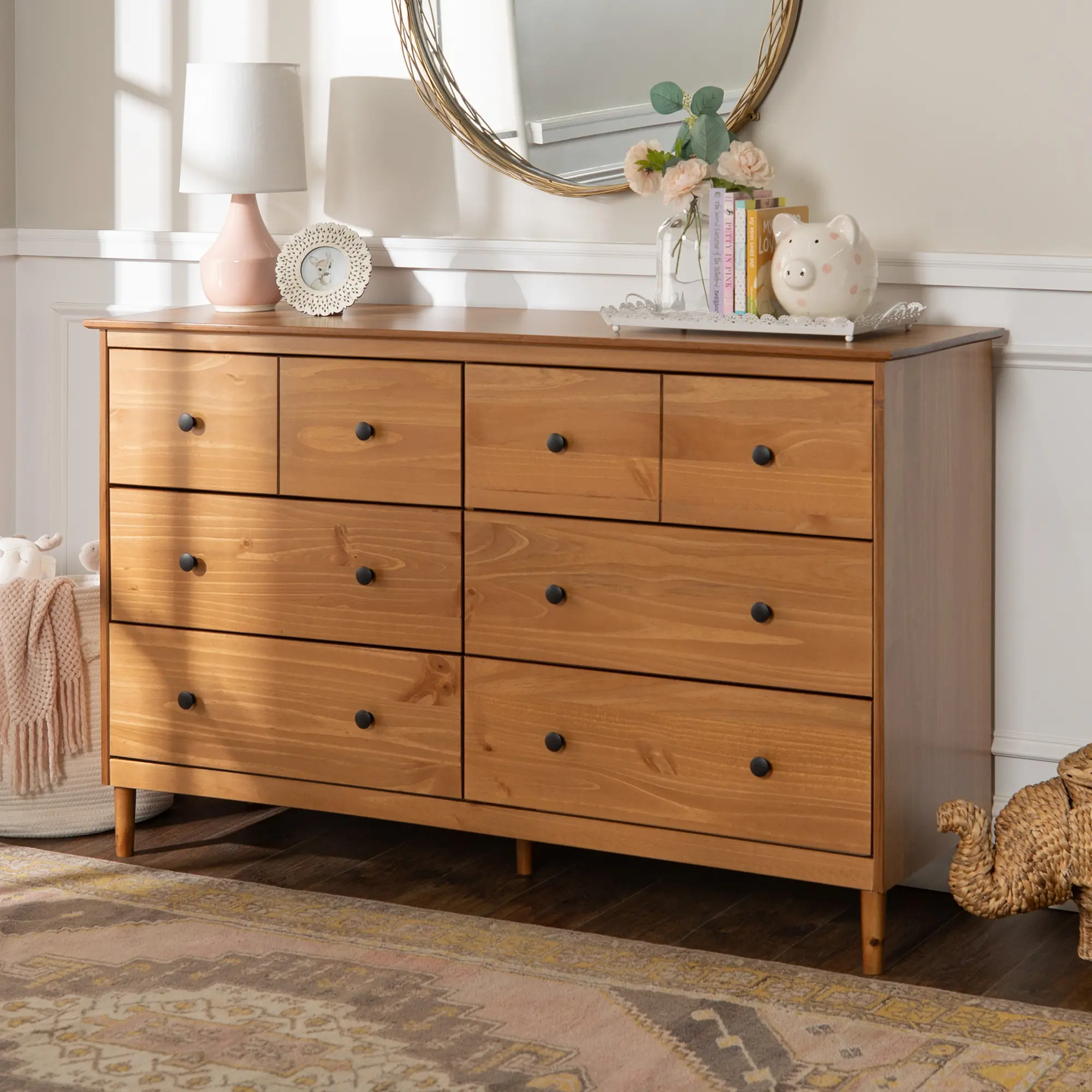 BR6DDDRCA Classic Caramel Brown Dresser - Spencer-2