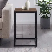 AF16LWSTDW Industrial Walnut Square Side Table - Lowell