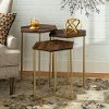 Modern Wood Nesting Tables, Set of 3