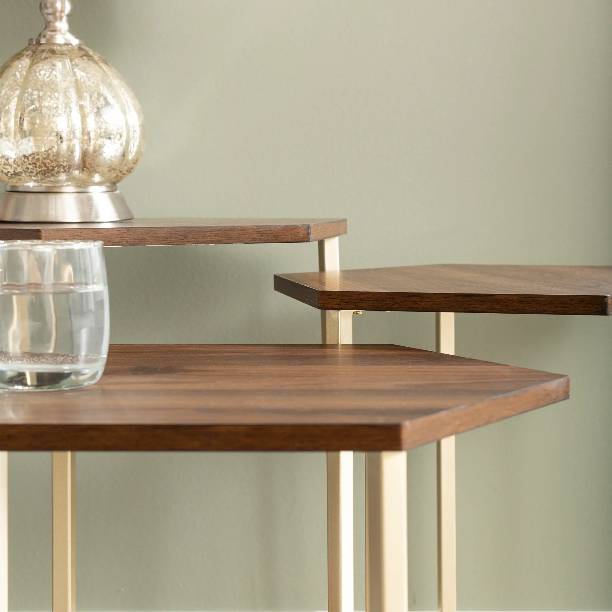 AF16HEX3DW Modern Wood Nesting Tables, Set of 3-3