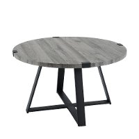 AF30MWCTSG Slate Gray Round Coffee Table -Metal Wrap-4