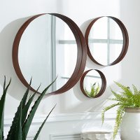 Modern Metal Wall Mirrors - Set of 3-2