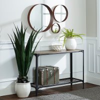 Round Modern Copper Metal Wall Mirrors - Set of 3-3
