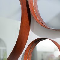 Round Modern Copper Metal Wall Mirrors - Set of 3-4