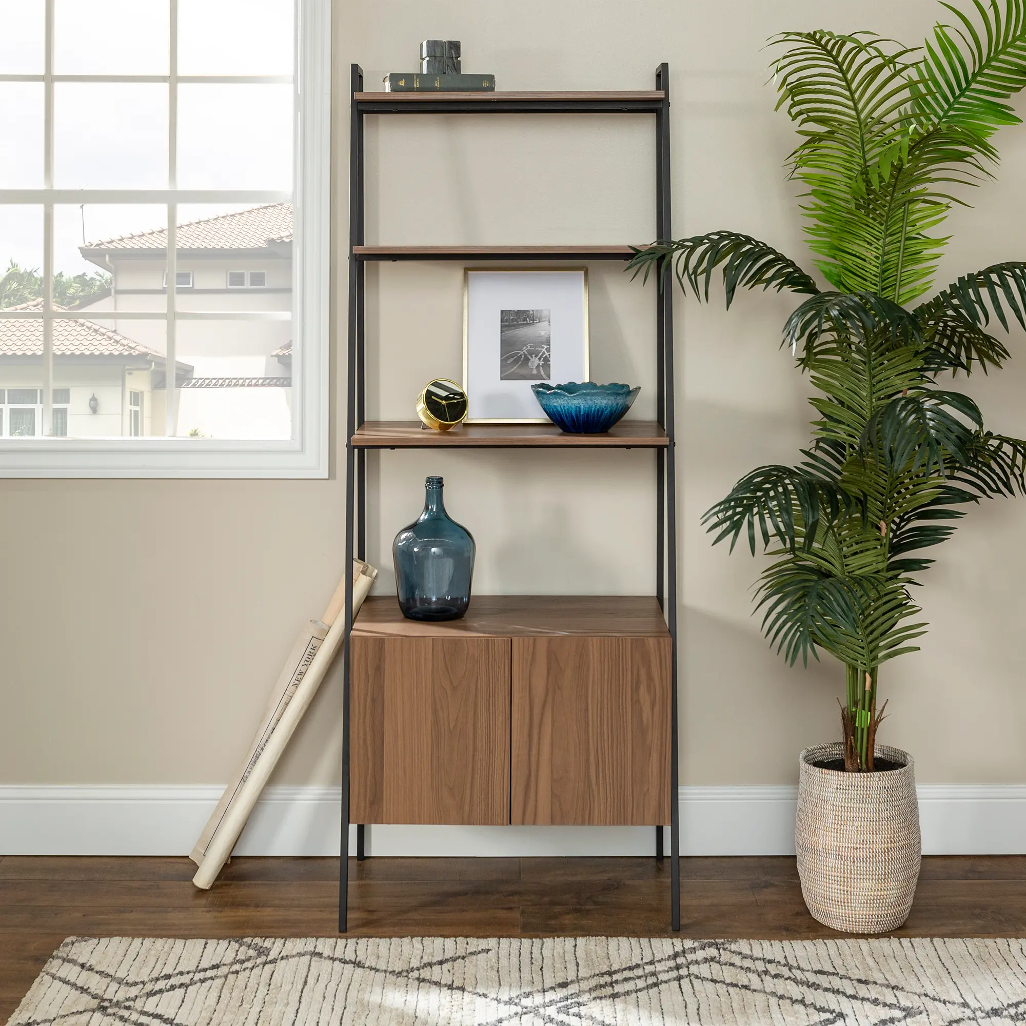 BS72ARSTMO Arlo Industrial Mocha 72 inch Bookcase-2