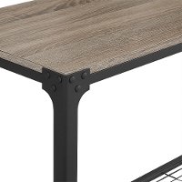 C44AIETAG Brown 44 Inch Rustic Entry Table - Angle Iron-5