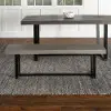 B60SWDGY Argon Gray 60 Inch Dining Room Bench - Walker Edison