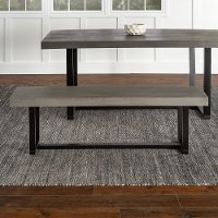 Gray 60 Inch Dining Room Bench