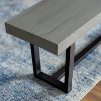 Gray 60 Inch Dining Room Bench-2