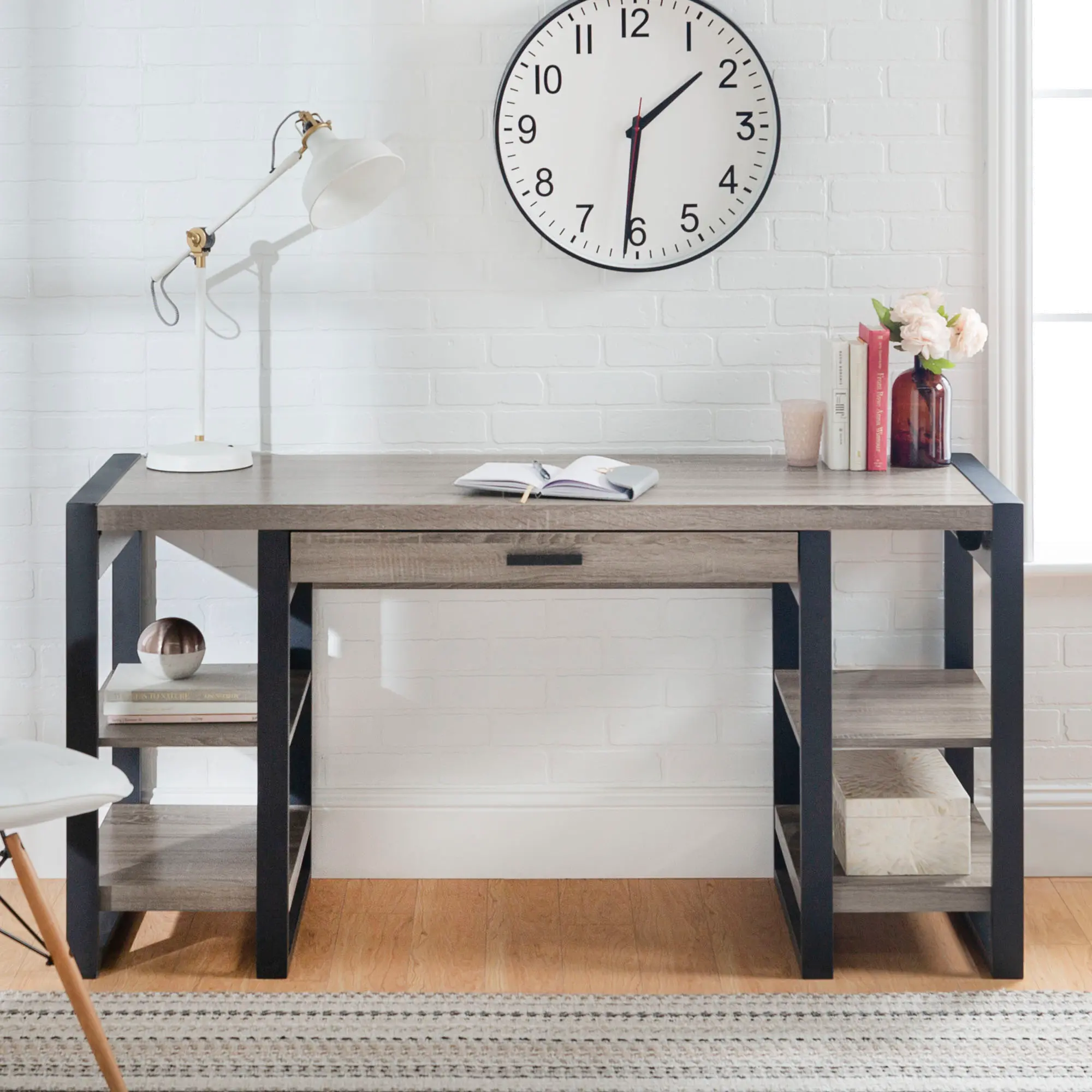 D60UBS30AG Driftwood Gray 60 Inch Computer Desk - Urban Blend-1