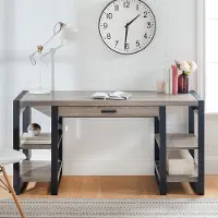 D60UBS30AG Driftwood Gray 60 Inch Computer Desk - Urban Blend