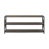 Industrial Gray 60 inch Bookcase - X-Frame-4