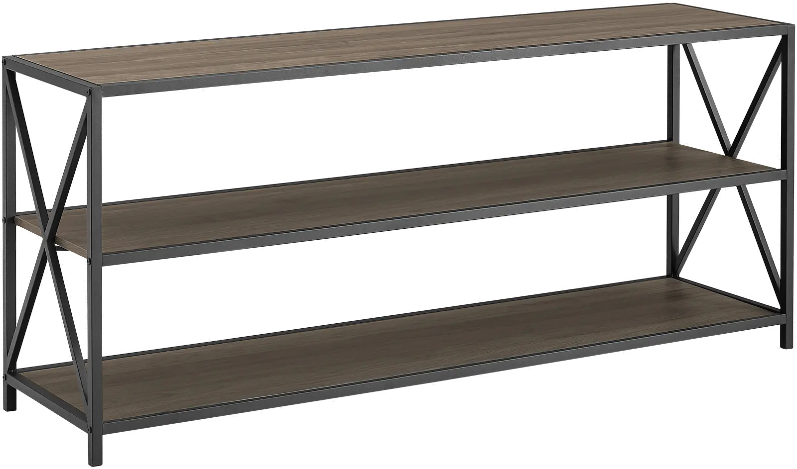 BS60XMWSG Industrial Gray 60 inch Bookcase - X-Frame-5