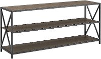 Industrial Gray 60 inch Bookcase - X-Frame-5
