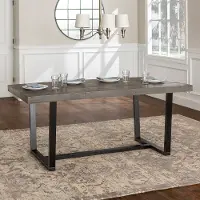 TW72DSWGY Argon Rustic Gray 72 Inch Dining Room Table