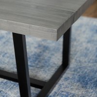 TW72DSWGY Rustic Gray 72 Inch Dining Room Table-2