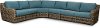KIT Blue Lagoon 4 Piece Patio Sectional - Anesis