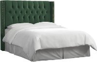 141NB-PWMSTJD Jade Green Tufted Full Upholstered Headboard-2