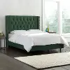 144NBBED-PWMSTJD Abigail Green Diamond Tufted Wingback California King Bed - Skyline Furniture