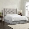 144NB-PWMSTDV Gray Wingback California King Upholstered Headboard