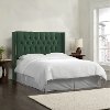 144NB-PWMSTJD Jade Green Wingback California King Upholstered Headboard