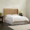 410TVLVHN Honey Tan Velvet Wingback Twin Upholstered Headboard