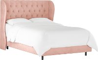 411BEDVLVTBLSH Blush Pink Velvet Wingback Full Upholstered Bed-4
