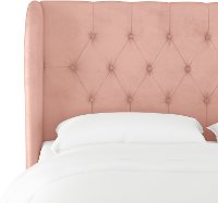 411BEDVLVTBLSH Blush Pink Velvet Wingback Full Upholstered Bed-6