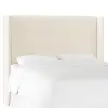 430TSHPSNTR Sheepskin Natural White Twin Upholstered Headboard