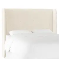 430TSHPSNTR Sheepskin Natural White Twin Upholstered Headboard