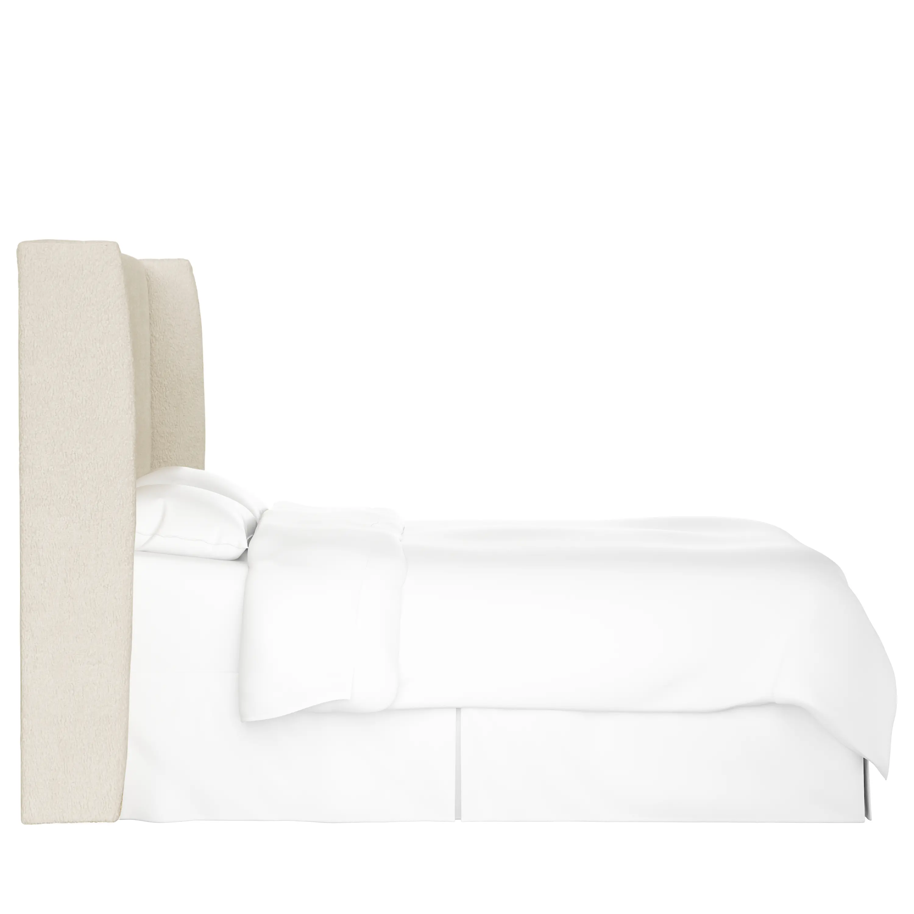 430TSHPSNTR Sheepskin Natural White Twin Upholstered Headboard-3