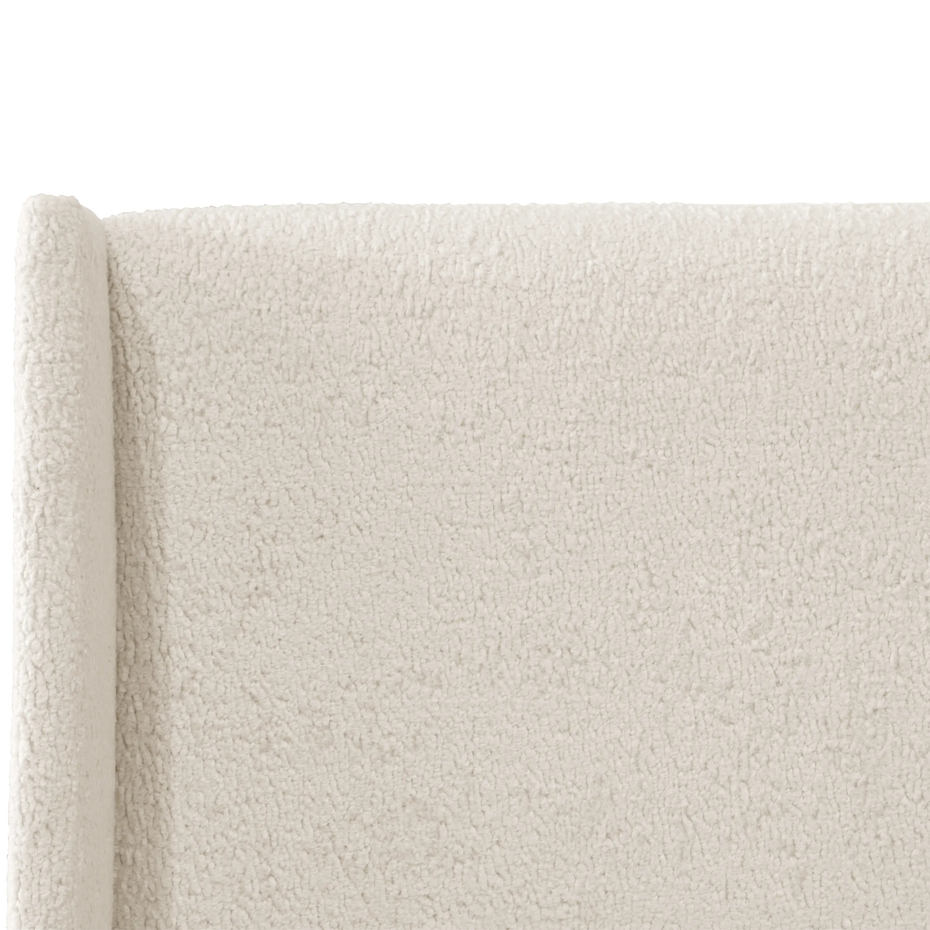 430TSHPSNTR Sheepskin Natural White Twin Upholstered Headboard-4