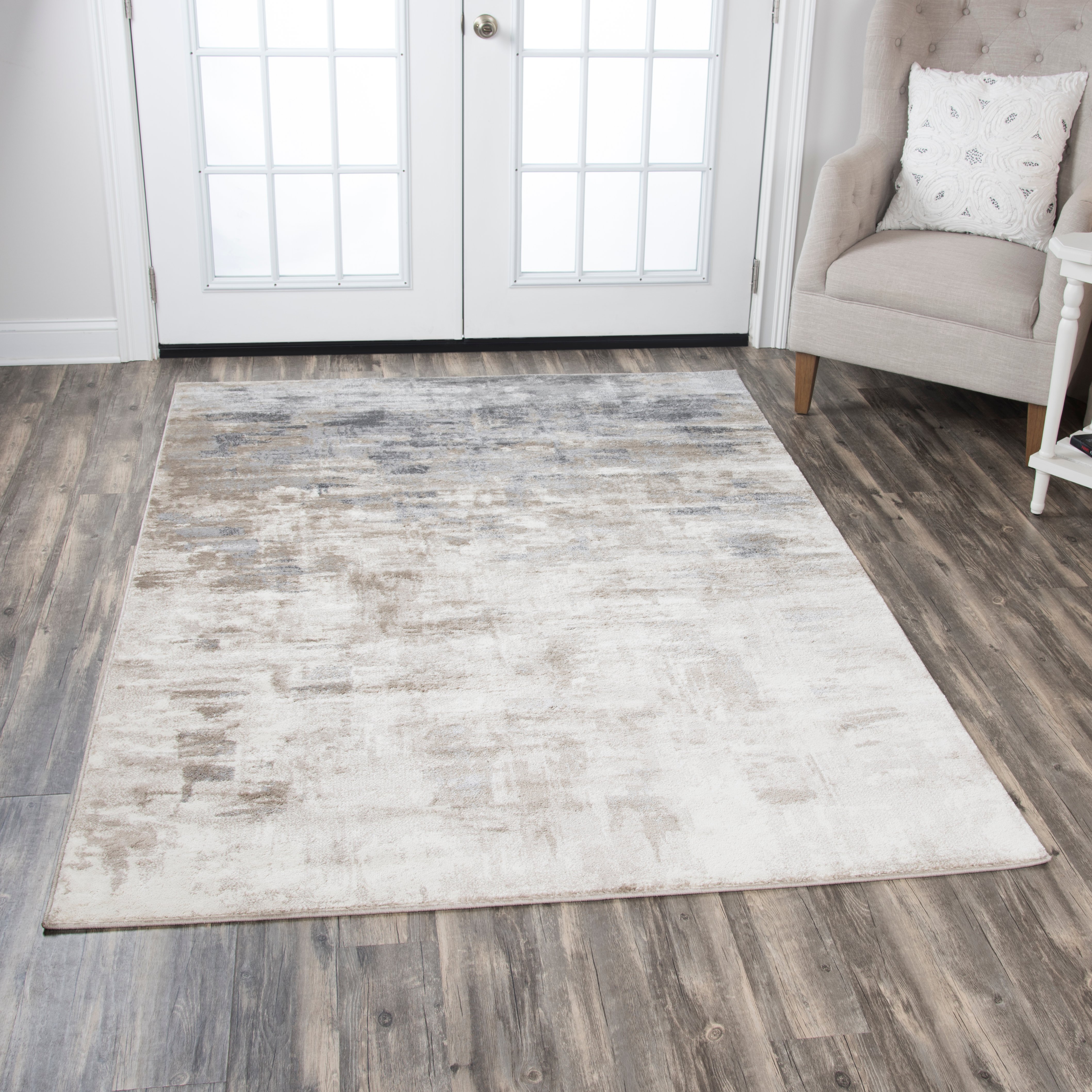Encore 5 x 7 Contemporary Beige Area Rug-2