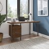 Modern Walnut 60 inch Writing Desk with Drawers - Architect