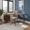 ACD260MW-03K Modern Walnut 60 inch L Shaped Desk with Drawers - Architect