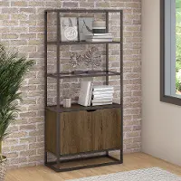 ATB130RB-03 Anthropology Rustic Brown 5 Shelf Bookcase