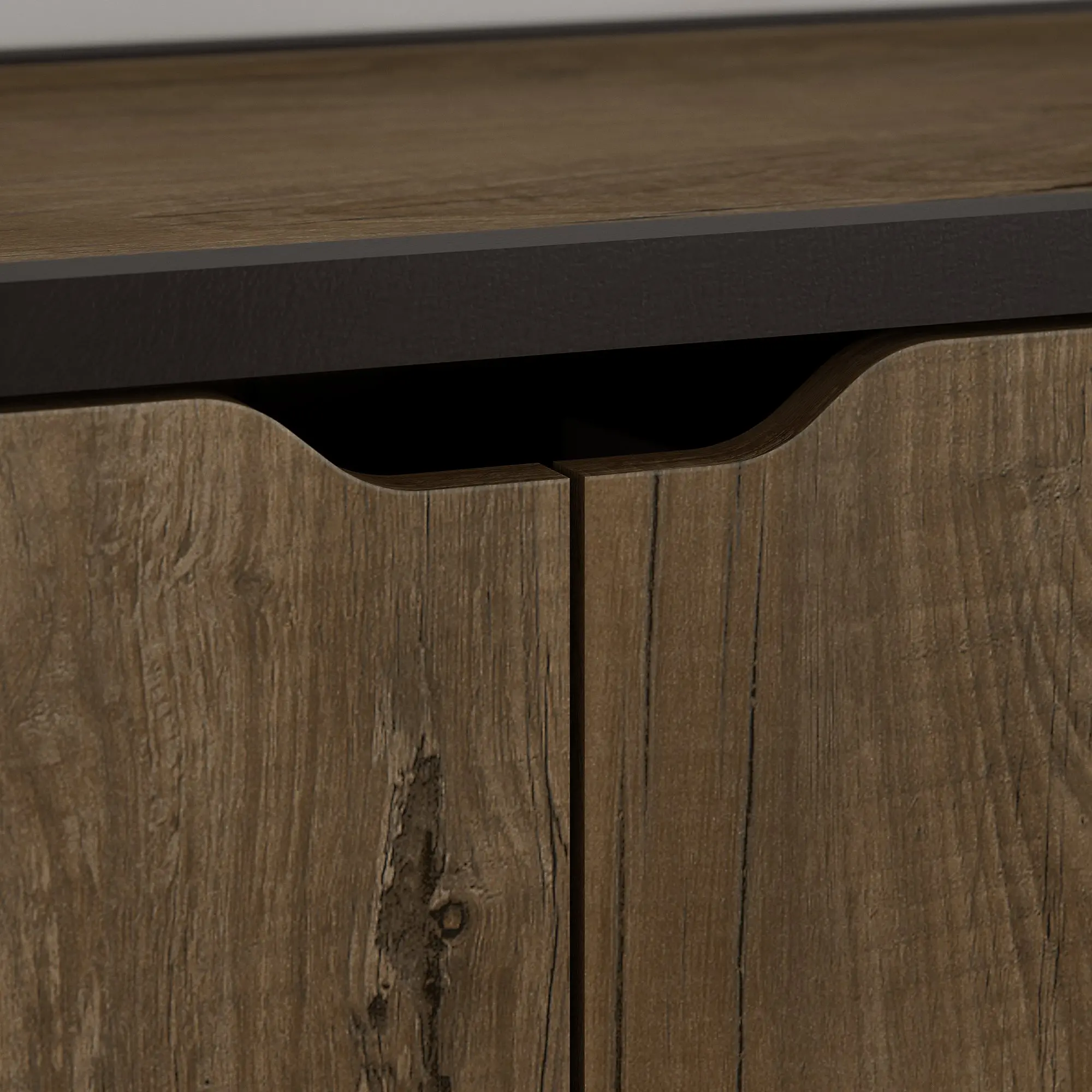 ATB130RB-03 Anthropology Rustic Brown 5 Shelf Bookcase-3