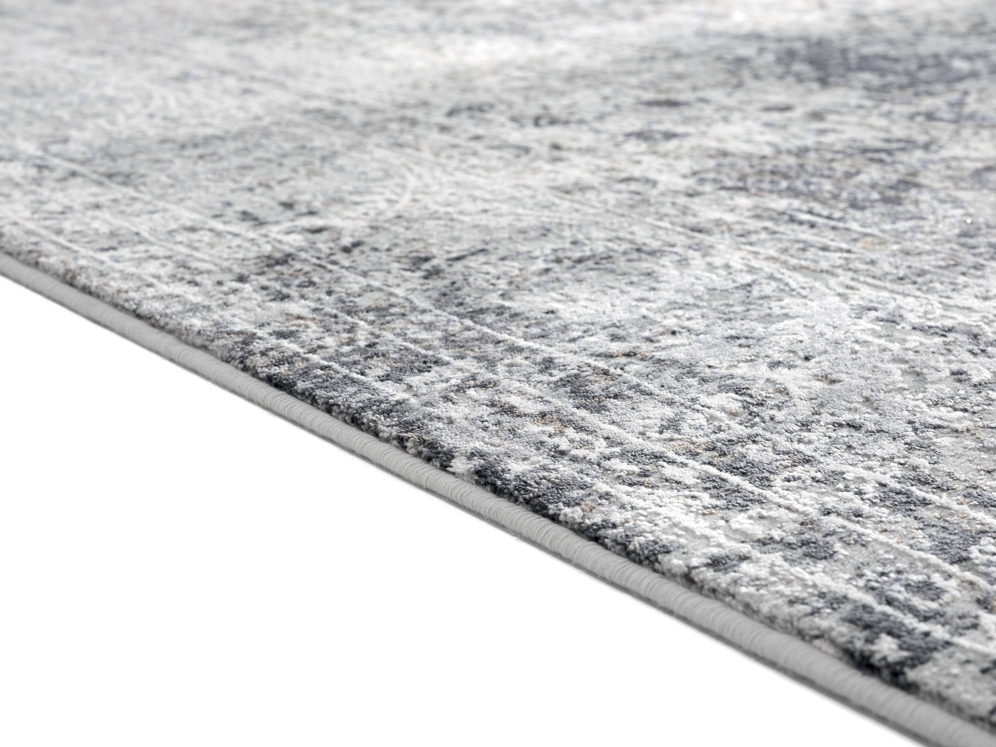 5 x 7 Medium Contemporary Gray Area Rug - Century-3
