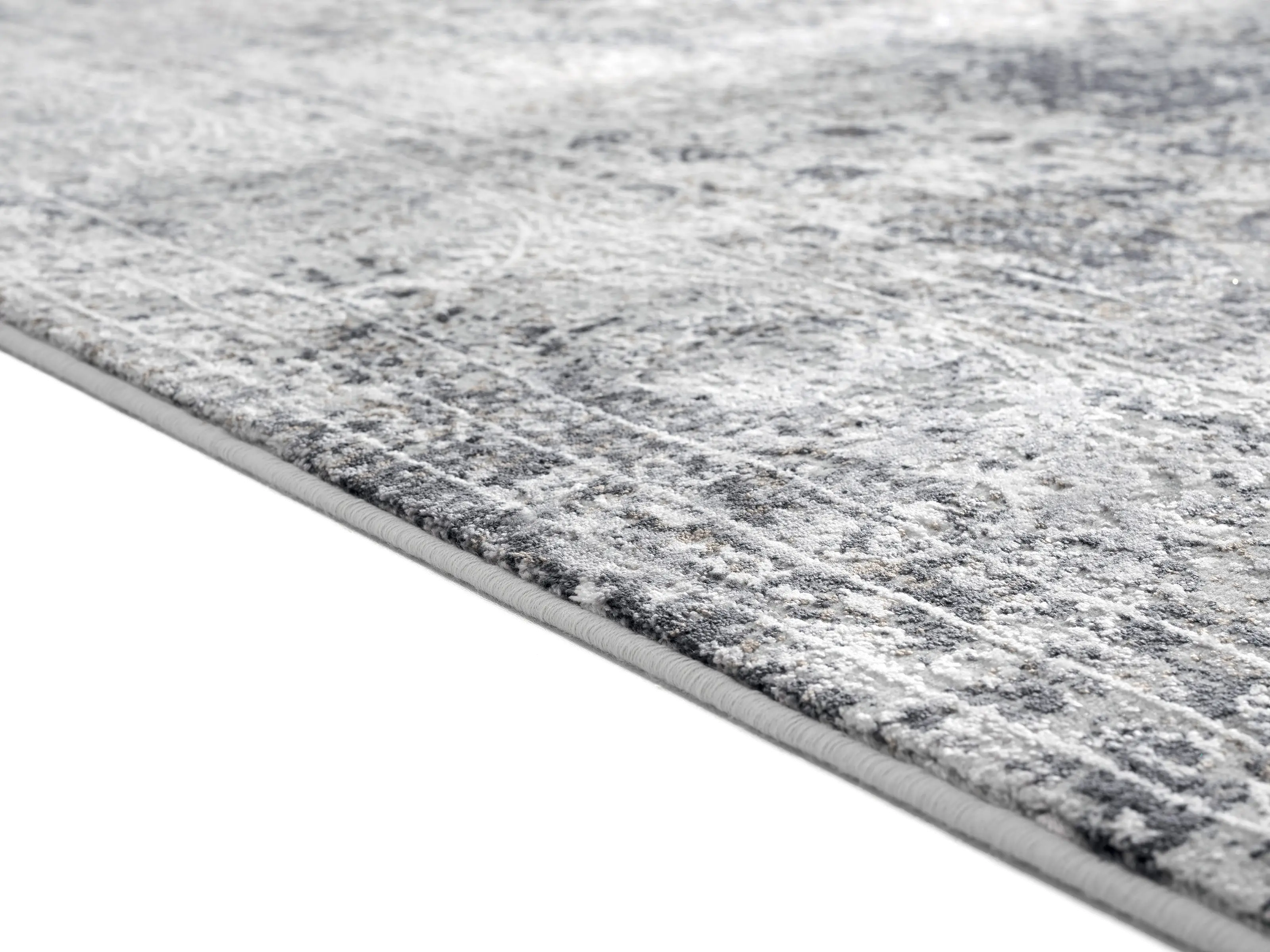 5 x 7 Medium Contemporary Gray Area Rug - Century-3