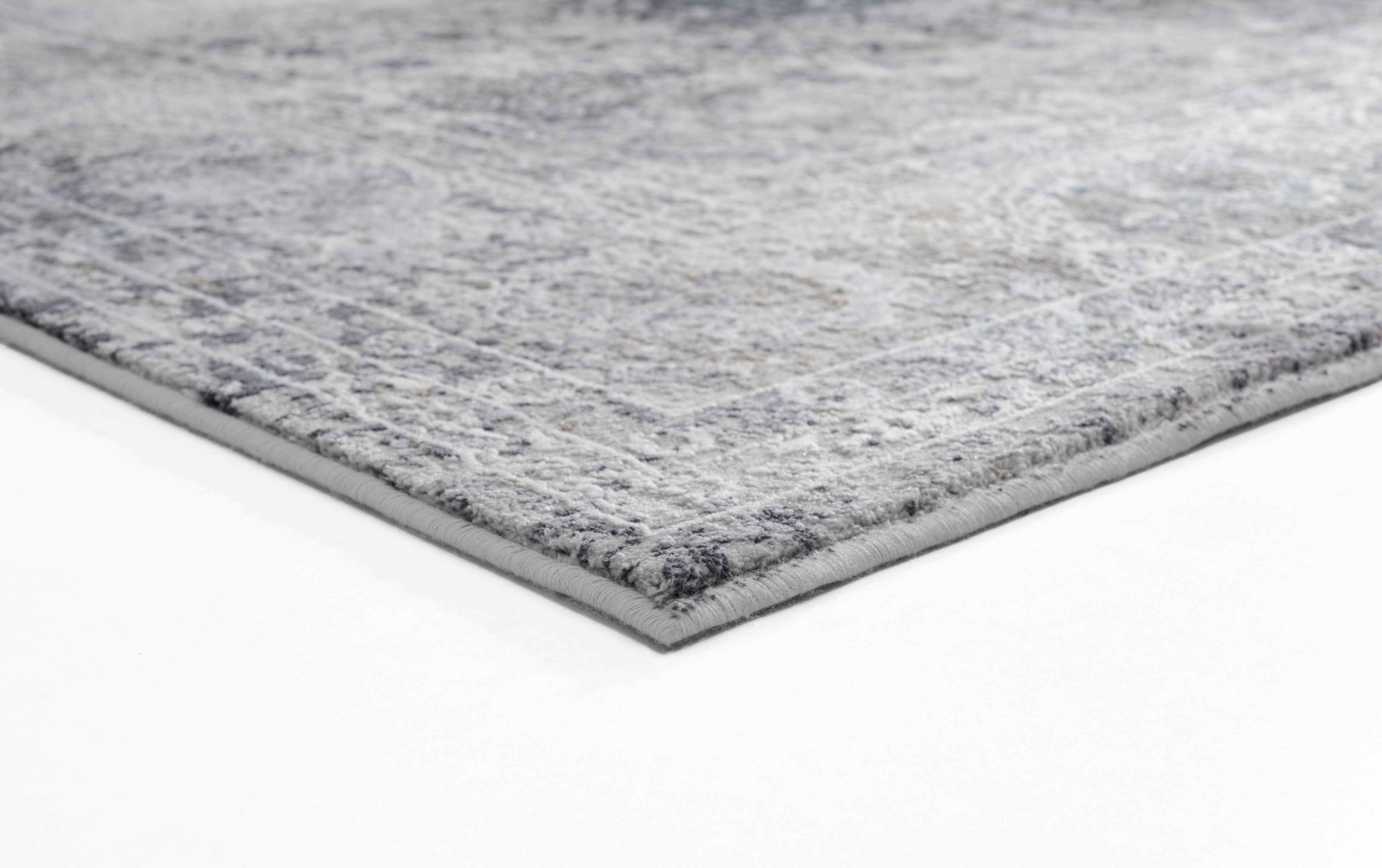 5 x 7 Medium Contemporary Gray Area Rug - Century-4