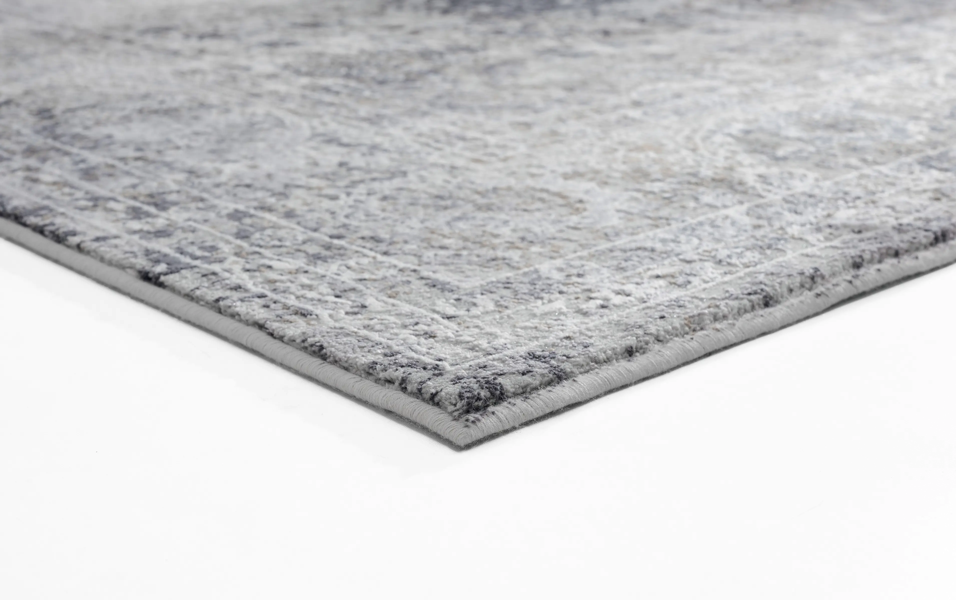 5 x 7 Medium Contemporary Gray Area Rug - Century-4